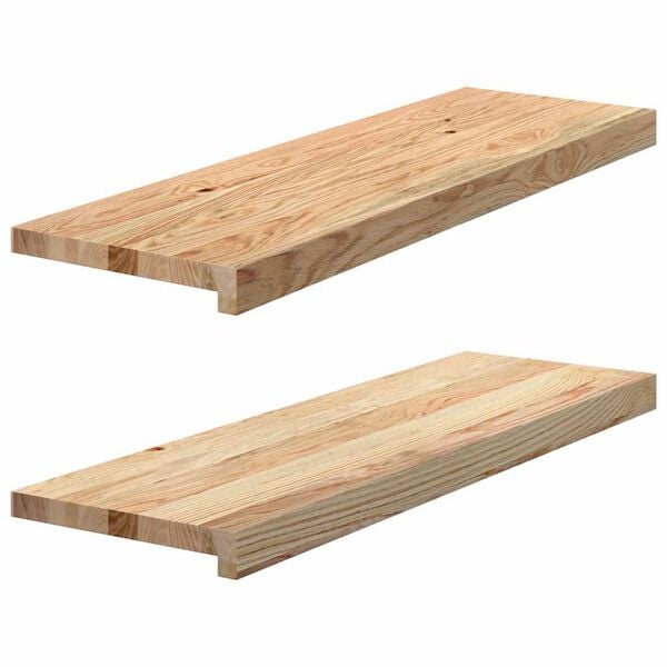 vidaXL Appuis de fen&ecirc;tre 2 pcs non trait&eacute; 80x25x2 cm bois ch&ecirc;ne massif