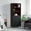 vidaXL Buffet haut Noir 69,5x34x180 cm Bois d'ing&eacute;nierie