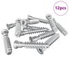 vidaXL Vis &agrave; t&ecirc;te cap 12 pcs Argent&eacute; M7 x 40 mm Acier