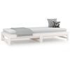 vidaXL Lit coulissant sans matelas blanc 2x(80x200)cm