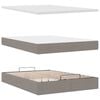 vidaXL Lit ottoman avec matelas et LED taupe 140x190 cm tissu
