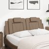 vidaXL Coussin de t&ecirc;te de lit Viana cappuccino 120 cm similicuir