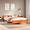 vidaXL Cadre de lit sans matelas cire marron 150x200cm bois pin massif