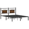 vidaXL Cadre de lit sans matelas ch&ecirc;ne fum&eacute; 137x190 cm bois ing&eacute;nierie