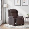 vidaXL Fauteuil inclinable &eacute;lectrique Marron fonc&eacute; Tissu