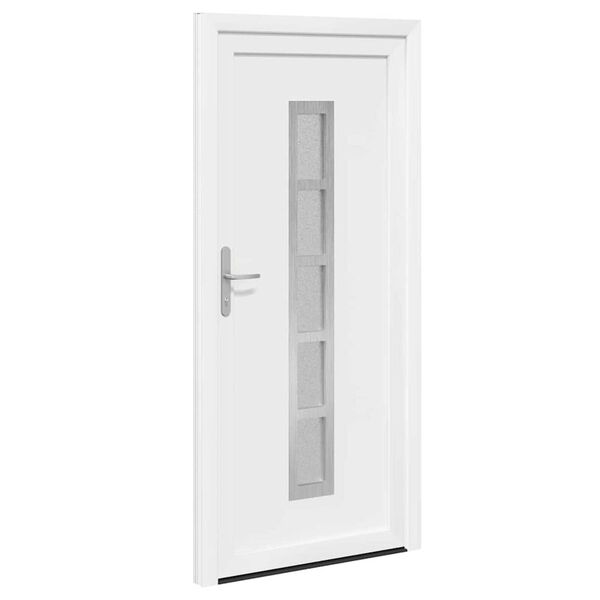 vidaXL Porte Frontale Blanc PVC
