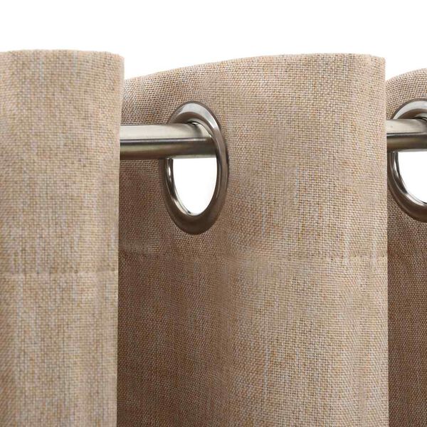 vidaXL Rideaux occultants aspect lin avec &oelig;illets 2pcs beige 140x175cm