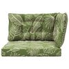 vidaXL Coussin de canap&eacute; d'ext&eacute;rieur 3 pcs Mod&egrave;le feuille Polyester