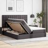 vidaXL Lit avec rangement et matelas avec matelas Gris 180 x 200 cm
