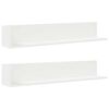 vidaXL &Eacute;tag&egrave;res murales 2 pcs blanc 100x16,5x16,5 cm bois d'ing&eacute;nierie