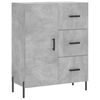 vidaXL Buffet haut Gris b&eacute;ton 69,5x34x180 cm Bois d'ing&eacute;nierie