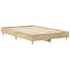vidaXL Cadre de lit sans matelas ch&ecirc;ne sonoma 135x190 cm