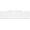 vidaXL Paniers &agrave; gabions arqu&eacute;s 10 pcs 400x50x100/120 cm Fer galvanis&eacute;