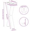 vidaXL Pieds de table basse en forme de X, 2 pi&egrave;ces, acier naturel, 28 x (42-43) cm
