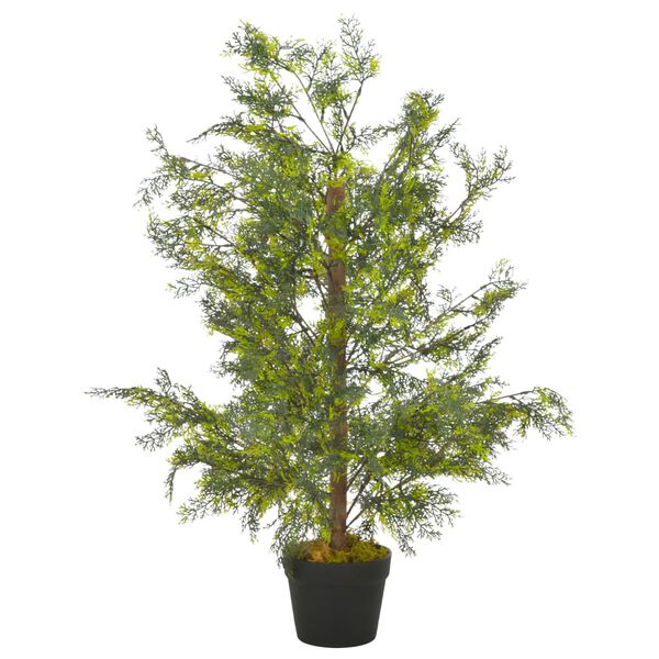 vidaXL Plante artificielle avec pot Cypr&egrave;s Vert 90 cm