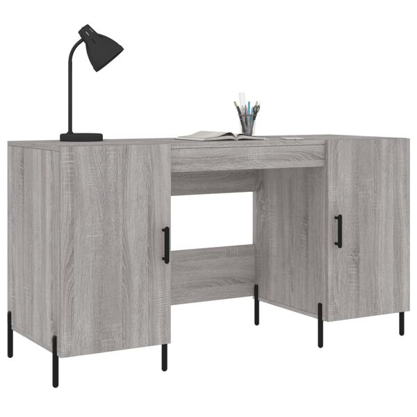 vidaXL Bureau sonoma gris 140x50x75 cm bois d'ing&eacute;nierie