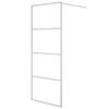 vidaXL Paroi de douche Argent&eacute; 80x195 cm Verre ESG transparent