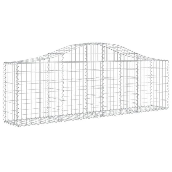 vidaXL Paniers à gabions arqués 3 pcs 200x30x60/80 cm Fer galvanisé
