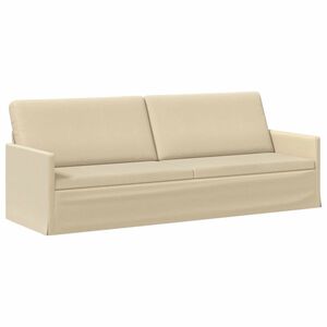 vidaXL Canap&eacute; 3 places Cr&egrave;me 220 x 81 x 82 cm Tissu