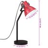 vidaXL Lampe de bureau 25 W rouge d&eacute;lav&eacute; 17x17x60 cm E27