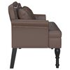 vidaXL Banc Chesterfield Marron 120,5 x 65 x 75 cm Cuir synth&eacute;tique