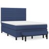 vidaXL Sommier &agrave; lattes de lit avec matelas Bleu 140x200 cm Tissu