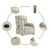 vidaXL Fauteuil de massage inclinable cr&egrave;me similicuir