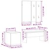 vidaXL Ensemble de meubles d'entrée 5 pcs Chêne noir et argent