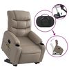 vidaXL Fauteuil inclinable de massage Cappuccino Similicuir