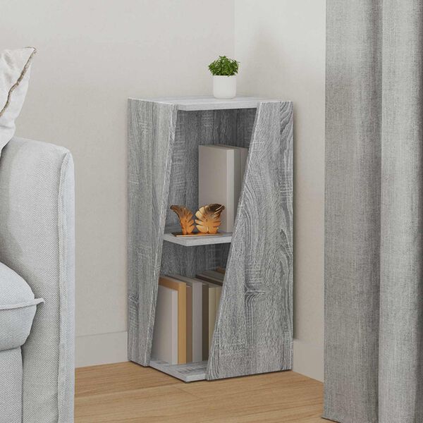 vidaXL &Eacute;tag&egrave;re lat&eacute;rale Gris Sonoma 33 x 32 x 70,5 cm