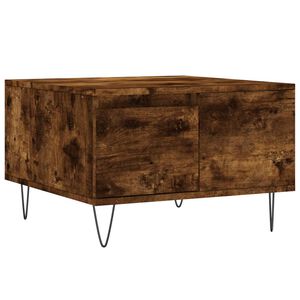 vidaXL Table basse ch&ecirc;ne fum&eacute; 55x55x36,5 cm bois d'ing&eacute;nierie