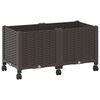 vidaXL Jardini&egrave;re avec Roues Marron 80 x 40 x 44 cm PP