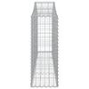 vidaXL Panier de gabions arqué 200x30x80/100 cm Fer galvanisé