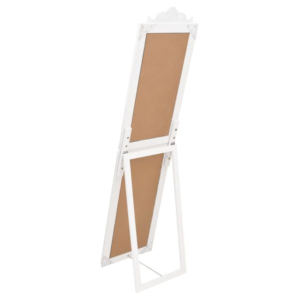 vidaXL Miroir sur pied Blanc 40x160 cm