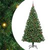 vidaXL Sapin de No&euml;l artificiel Vert 210 cm PVC, Acier et Plastique