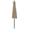 vidaXL Parasol de balcon avec m&acirc;t en aluminium Taupe 300x155 cm Demi