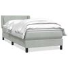 vidaXL Sommier &agrave; lattes de lit et matelas gris clair 100x220cm velours