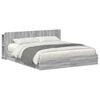vidaXL Cadre de lit avec rangement Sonoma gris 200 x 200 cm