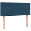 vidaXL Sommier &agrave; lattes de lit et matelas bleu fonc&eacute; 120x210cm velours