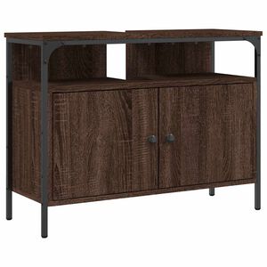 vidaXL Armoire lavabo de salle de bain ch&ecirc;ne marron 80x30x60 cm