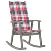 vidaXL Chaise &agrave; bascule avec coussins Gris Bois d'acacia massif