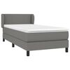 vidaXL Sommier &agrave; lattes de lit avec matelas Gris fonc&eacute; 80x200 cm Tissu