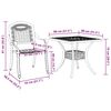 vidaXL Ensemble de tables de jardin 3 pcs Blanc Aluminium coul&eacute;