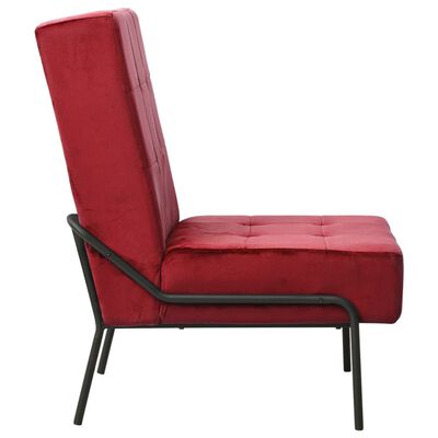 vidaXL Chaise de relaxation 65x79x87 cm Rouge bordeaux Velours