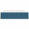vidaXL Lit avec rangement et matelas Bleu fonc&eacute; 160 x 200 cm Velours