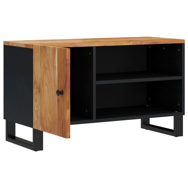 vidaXL Meuble TV 80x33x46 cm bois d'acacia solide et d'ing&eacute;nierie