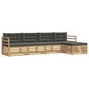 vidaXL Ensemble de canap&eacute;s d'ext&eacute;rieur 5 pc Blanc et anthracite