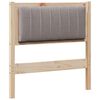 vidaXL T&ecirc;te de lit capitonn&eacute;e avec t&ecirc;te de lit Marron 80 cm Pin massif