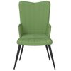 vidaXL Chaise de relaxation avec tabouret Vert clair Velours