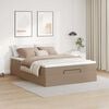 vidaXL Cadre de lit ottoman et matelas cappuccino 140x200cm similicuir